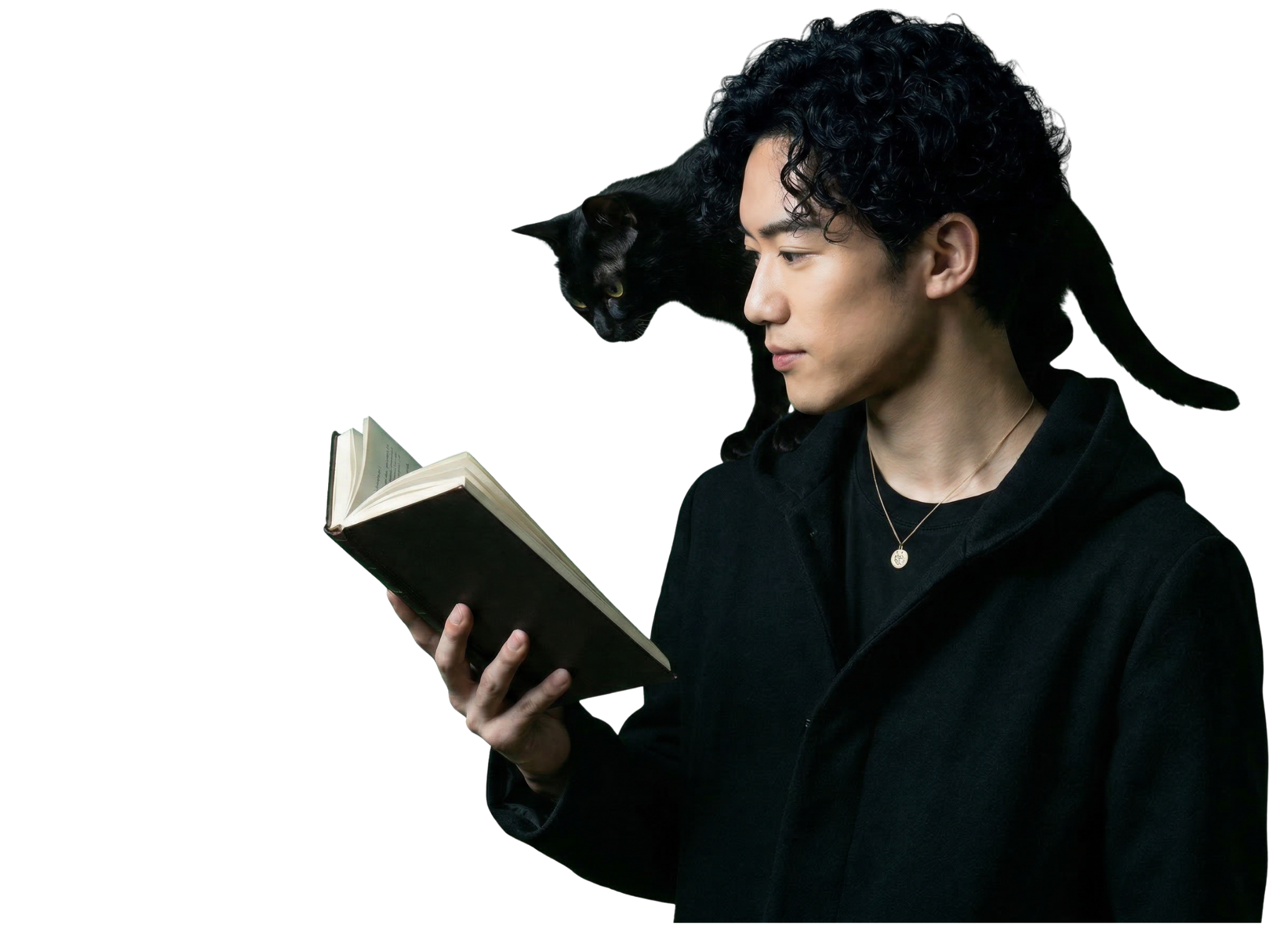 メンタリストDaiGoが猫と共に本を読む